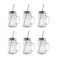 thumbnail image 4 of Juego 6 Tarros Mason Jar Asa Tapa + Jarra Vidrio Giza 1.3l Transparente, 4 of 4