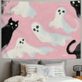 thumbnail image 2 of Orinice Ghost Faces Black Cat Spooky Tapestry Wall Hanging Unique Style for Home Decor Living Room Bedroom Apartment Farmhouse Dorm Halloween Decoration 40x60inch, 2 of 6