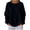 #2Navy, variant on Womens Waffle Knit Sweatshirt Henley Button Down