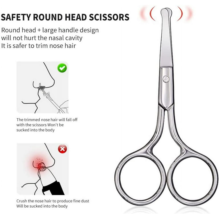 Rounded Tip Small Scissor Nose Hair, Eye Lashes, Eye Brow Scissors Manicure  Scissors Multi-Purpose Stainless Steel Cuticle Pedicure Beauty Grooming  Esg13723 - China Scissor and Small Scrissor price