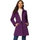 thumbnail image 1 of Abrigo Largo de invierno Allegra K con bolsillos para mujer Púrpura S, 1 of 6