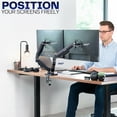 thumbnail image 4 of Dual Monitor Stand Fully Adjustable Arms for 17 to 32 inch Screens Mechanical Articulating Desk Mount Gaming and Office Setups VESA 75x75 100x100  19.8 lbs Classic Black STAND-V002O, 4 of 8