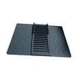 thumbnail image 3 of Tapete escurridor de platos de silicona para encimera conjunto negro, 3 of 9
