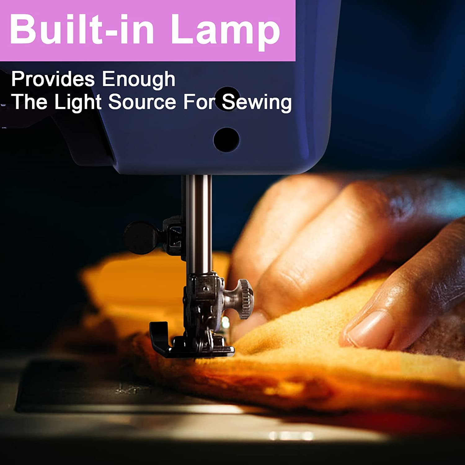 Mini Sewing Machine for Beginners, Adults and Kids, Sewing Machines with Reverse Sewing and 12 Built-in Stitches, Portable Sewing Machine
