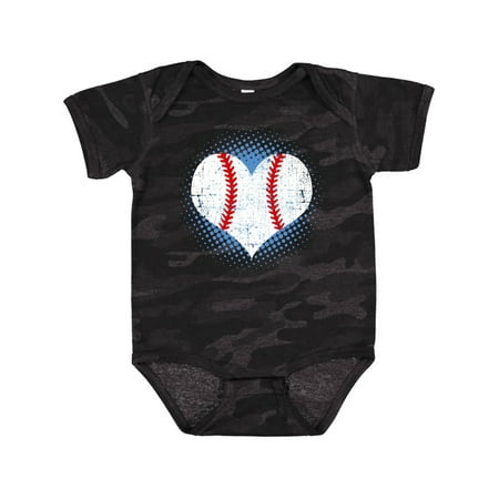 

Inktastic Baseball Heart Popart Sports Gift Baby Boy or Baby Girl Bodysuit