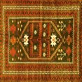 thumbnail image 1 of Ahgly Company Machine Washable Indoor Square Persian Yellow Traditional Area Rugs, 7' Square, 1 of 4