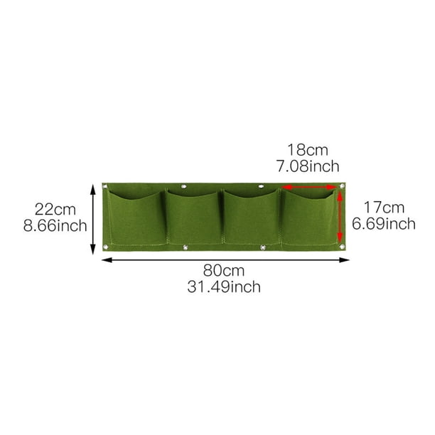Bolsa de cultivo vertical para pared con bolsillos para jardín