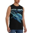 thumbnail image 2 of Bixox Men's Ocean Turtle Printed Shirt Sleeveless Fitness Tank Top-XX-Large, 2 of 7