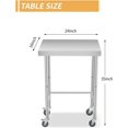 thumbnail image 3 of Table de Travail Roulante en Acier Inoxydable 16 Po x24 Po avec Roulettes Verrouillables, Certifiée NSF, Station de Préparation Robuste de 400 lb pour Cuisine et Restaurant, 3 of 7
