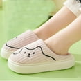 thumbnail image 7 of Xfvqtps Mens and Womens Couple Furry Slippers Plush Lining Cute Line Memory Foam Thick Bottom Soft Sole Comfortable Non-Slip Warm Winter Home Slippers Pink, 7 of 7