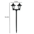 LWITHSZG Solar Outdoor Lamp Post Light 2Head, Classic Black Light Pole
