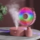 thumbnail image 1 of Aire acondicionado portátil USB - Mini nevera de 3 velocidades con humidificador y luces LED, batería de 3000mAh, depósito de agua externo para escritorio en casa, 1 of 9