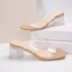thumbnail image 4 of Vestidos de Verano de Tamaño Mayor de las Mujeres Correas de Tacón Del Dedo Del Pie Superior Transparentes para Tacones Altos Sandalias de Moda Y Cómodas, 4 of 9