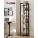 thumbnail image 3 of Six-tier bookshelf, library, office bookshelf, living room, bedroom, dimensions 30 x 40 x 186 cm, industrial style, with natural wood color and black tones, 3 of 21