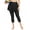 Black, variant on Ocean Blues Women's 22" High Waisted Swim Leggings with Skirt Women Swimming Pants Capris Swimsuit High Waisted Swimwear Tights
