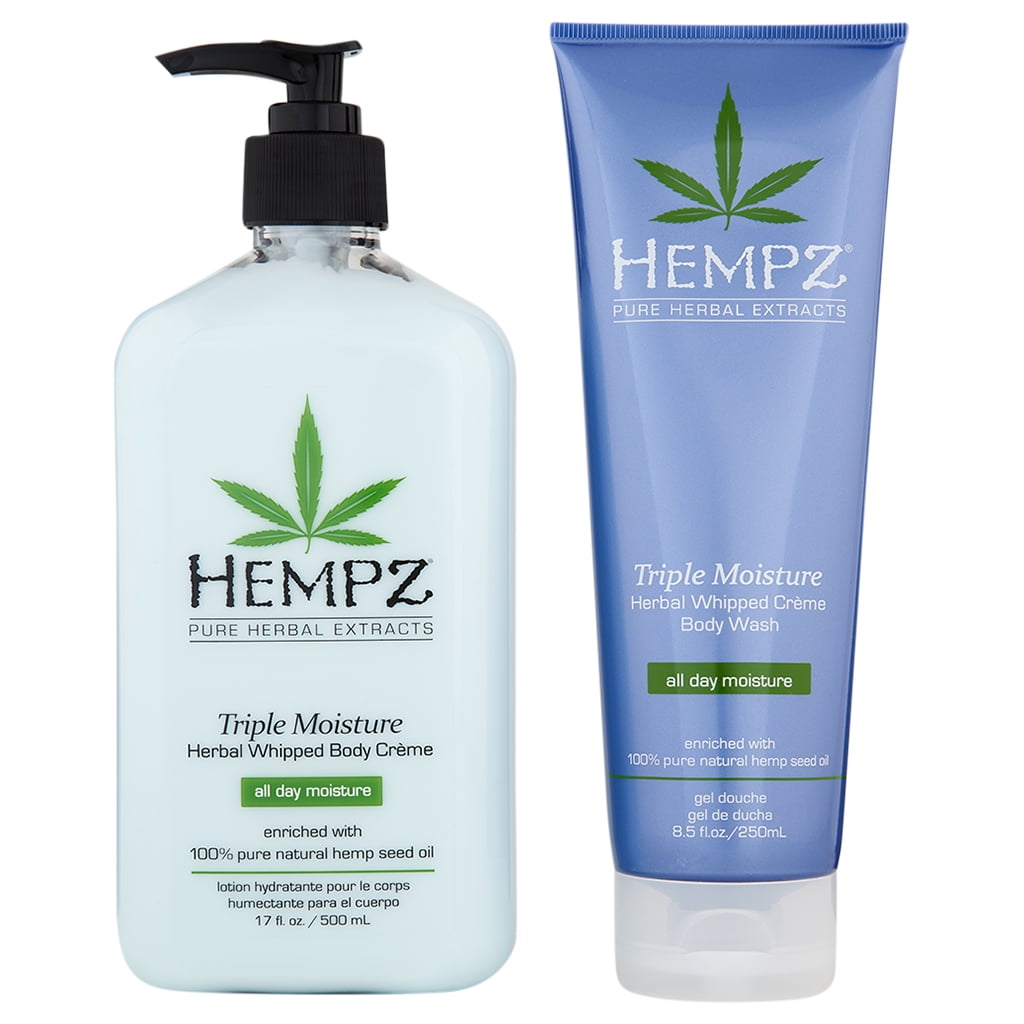 Hempz Triple Moisture Herbal Whipped Body Creme 17 oz & Herbal Whipped