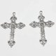 thumbnail image 3 of 10pcs Silver Plated Baroque Style Crosses Metal Pendant DIY Charms Necklace Earrings Jewelry Crafts Gift Making 56*37mm A10, 3 of 5