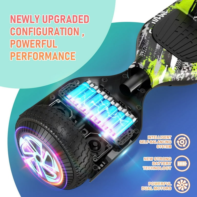SISIGAD Hoverboard, Two Wheel Hoverboard with LED Lights,