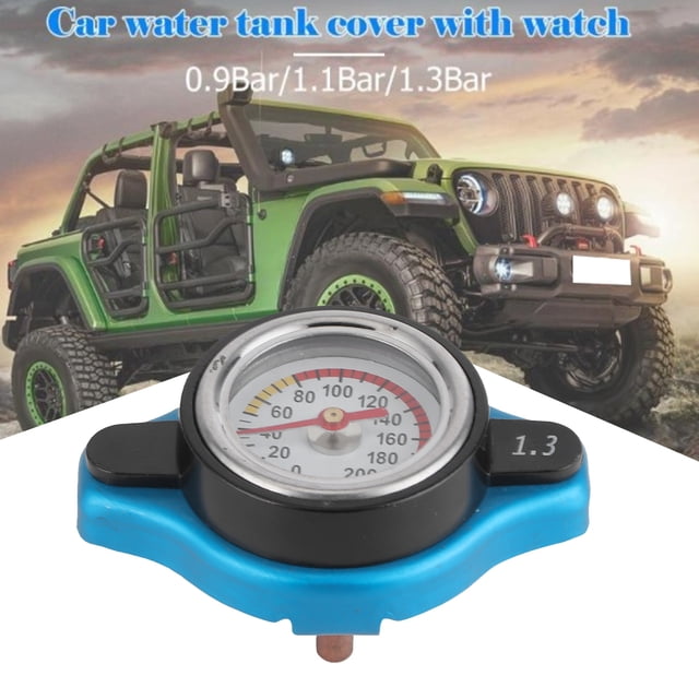 Universal Thermostatic Radiator Water Cover Leakproof W/Temperature Gauge Radiators Parts