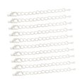 thumbnail image 1 of 10 piezas de cadena extensora para collar, accesorios para hacer joyas, pulseras y manualidades. Plata, 1 of 8