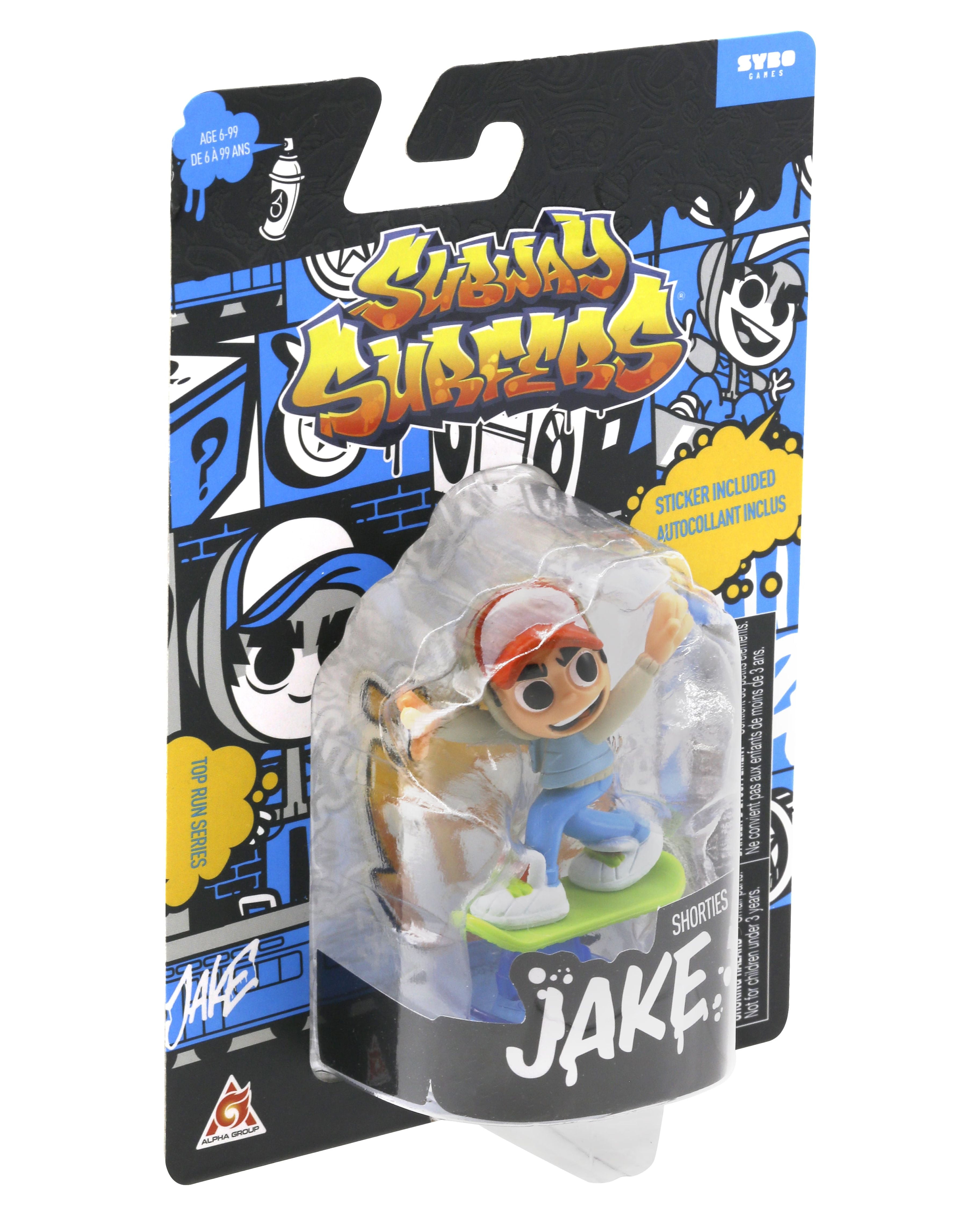 SUBWAY SURFERS SHORTIES RUNNING JAKE FIGURE WITH STICKER