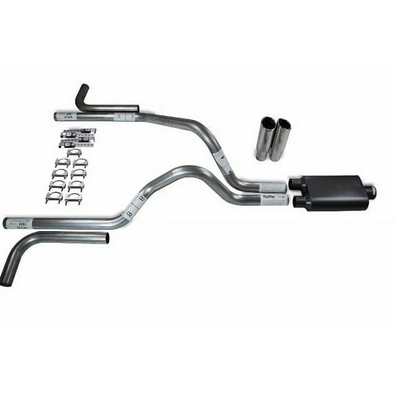 Dodge Dakota 97-05 2.5" Dual Truck Exhaust Kits 2 Chamber Muffler Side Clamp