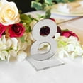 thumbnail image 3 of OnDisplay Luxe Laser Cut Mirrored Acrylic Wedding/Party/Event Table Numbers (Silver, 1-10), 3 of 5