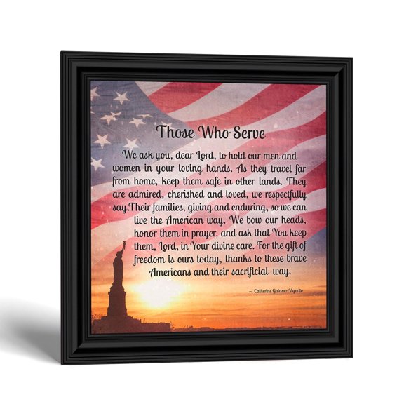 American Flag Picture Frame, Those Who Serve Wall Art