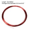 thumbnail image 2 of 0.51 mm Dia Magnet Wire Enameled Copper Wire Winding Coil 49' Length, 2 of 3