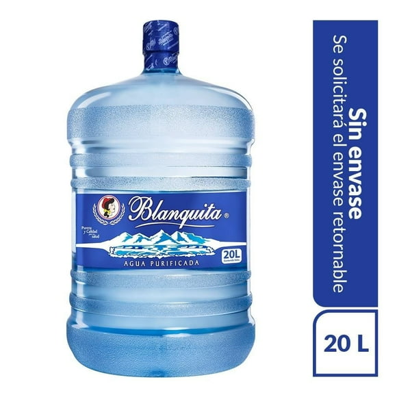 Agua Blanquita únicamente líquido 20 l