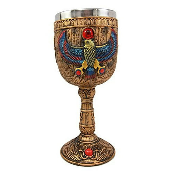 Ancient Egyptian Horus Falcon Bird God Of The Sky 6oz Wine Goblet Chalice Cup