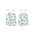 thumbnail image 3 of Yunliwuli Toddler Girls Jumpsuit Ruffles Sleeveless Flower Print Lacing Strap Summer Shorts Playsuit Bodysuits, 3 of 10