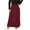 Wine, variant on IROINNID Women's Skirt Fashion Leopard High Waist A-line Skirt Skirt Below The Knee Empire Waist tail Solid Color Skirt