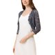 thumbnail image 4 of Inspire Chic Cárdigan de Encaje Floral para Mujeres con Mangas 3/4, Top Transparente, Gris Oscuro, Talla L, 4 of 6