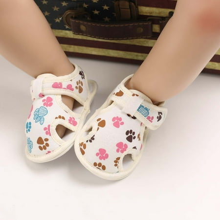 

Oalirro Toddler Baby Girls And Boys Cute Sandals Printed Soft Sole Cutout Sandals