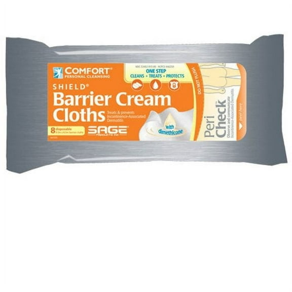 Comfort Shield Pre-Moistened Incontinence Wipes, Unscented, 8 Wipes 2 Pack