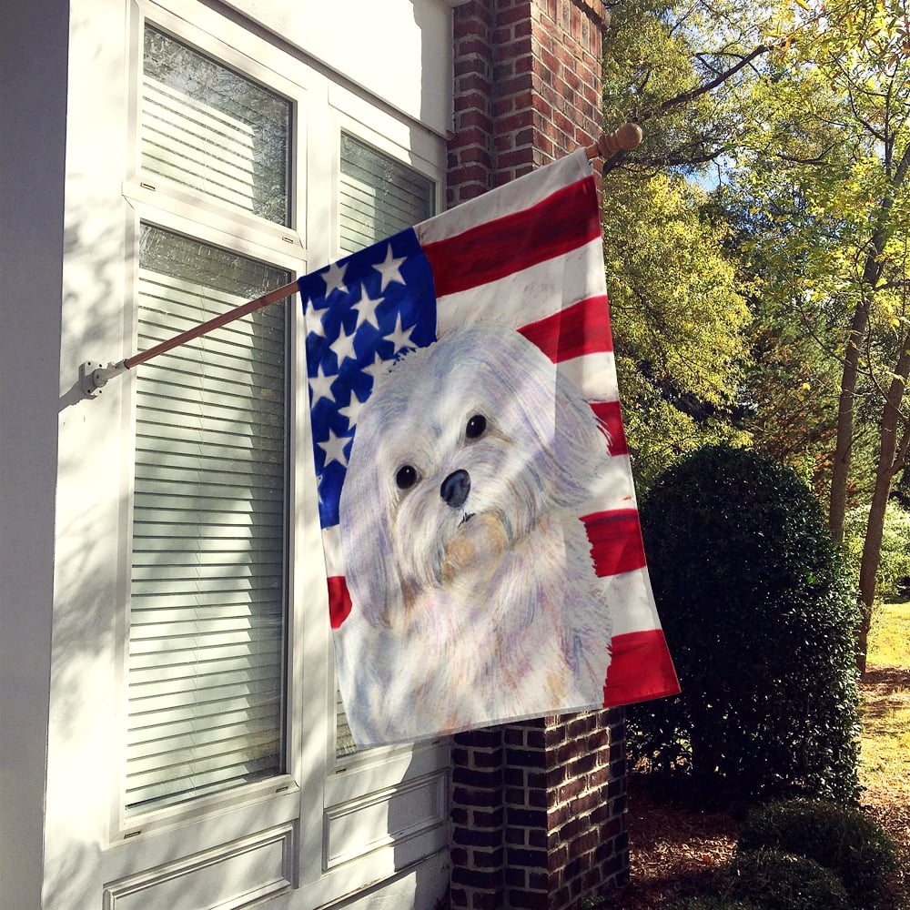 Carolines Treasures SS4044CHF USA American Flag with Maltese Flag Canvas, Large, Multicolor