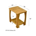 thumbnail image 4 of Grade-A Teak Wood Athena Shower Seat 18" Outdoor Patio Stool Bench, 4 of 4