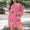 za22_Pink, variant on Nightgowns for Women Long Sleeve Red Plus Size Night Shirts Oversized Crew Neck Comfy Print Night Dress Home Nightgowns