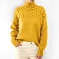 thumbnail image 4 of Ounisa Womens' Turtleneck Long Sleeve Cable Knit Sweaters, 4 of 5