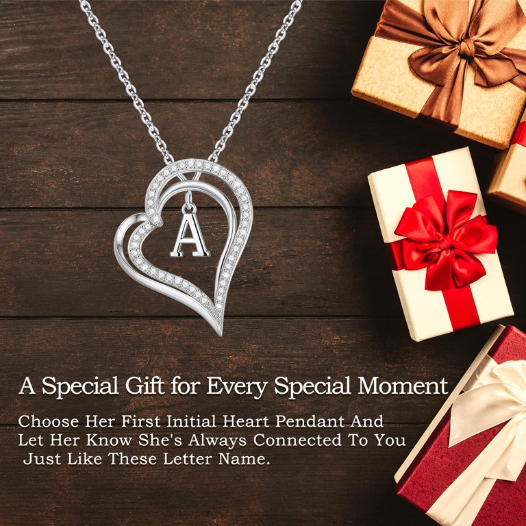 Valentines Gifts - S925 Sterling Silver Heart Pendant