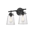 thumbnail image 6 of Amberose 2 - Light Matte Black / Black Wall Sconce, 6 of 7