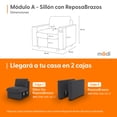 thumbnail image 2 of Sillón Seccional Modular Adapti Gris Carbón | Modulo A, 2 of 8