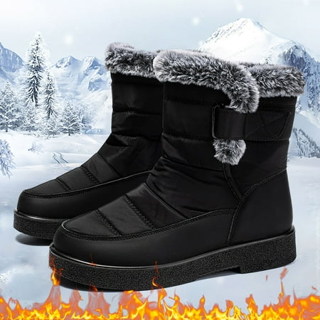 Boots Fans On Sale And Clearance Women's Winter Boots Black Waterproof Warm,Winter,Round Head,Waterproof,Couple,Velcro Mujer Botas Fall Shoes for Women 2024 41