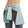 thumbnail image 6 of Women Tie Up Yoga Athletic Workout Wrap Skirt Solid Color Running Cover Up Short Skirts Lightweight Hip Scarf Shawl, 6 of 8