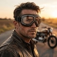 thumbnail image 5 of Sokhug Motorcycle Riding Mirror Style Helmet Eyepiece, Retro Windproof Goggles, Visor Accessory for Cruiser Helmets, 5 of 5
