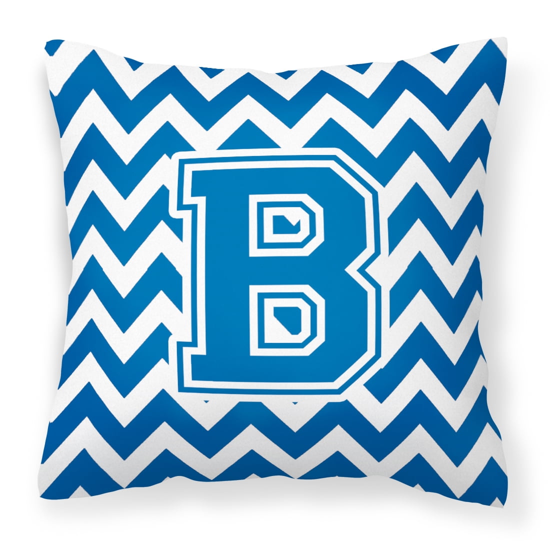 Letter B Chevron Blue and White Fabric Decorative Pillow - Walmart.com
