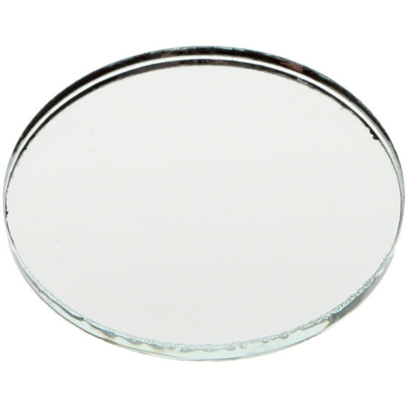 Plymor 1.5" Round, 3mm Thick Non-Beveled Glass Mirror Circle, Pack of 24