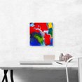 thumbnail image 2 of ARTCANVAS Abstract Red Teal Yellow Canvas Art Print - Size: 12" x 12" (1.50" Deep), 2 of 9