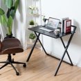 thumbnail image 4 of Costway Folding Computer Desk PC Laptop Table Study Workstation Wood Top Metal Frame New, 4 of 10